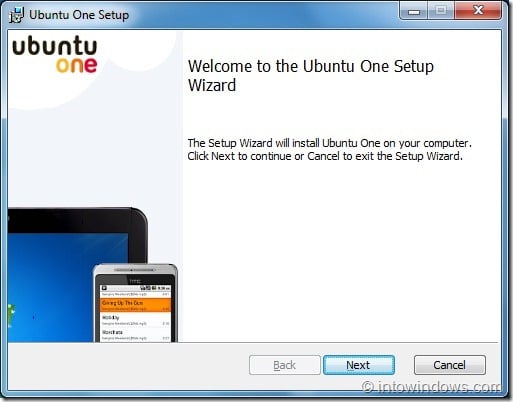 Установка Ubuntu One в Windows 7, шаг 1