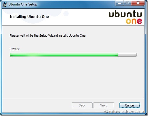 Установка Ubuntu One в Windows 7, шаг 2