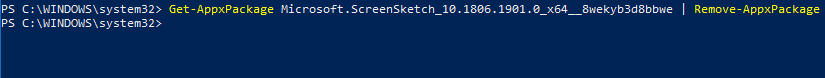 Удалить Screen Sketch из Windows 10 pic02