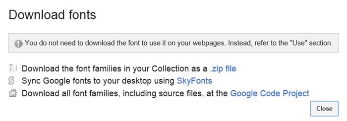 Используйте Google Fonts в Microsoft Office 2010 и 2013, шаг 3.