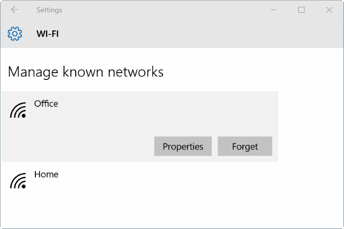 Windows 10 не запоминает пароль Wi-Fi, шаг 3