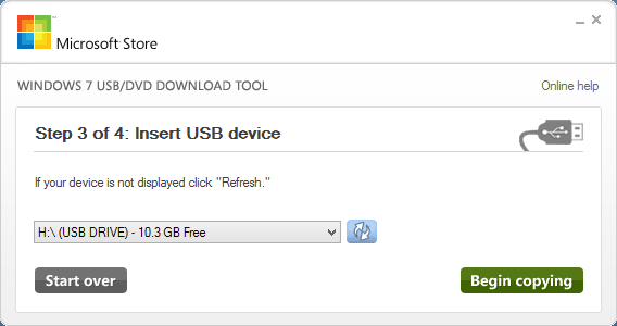 Средство загрузки USB-DVD Windows 7 для Windows 8.1 Шаг 4