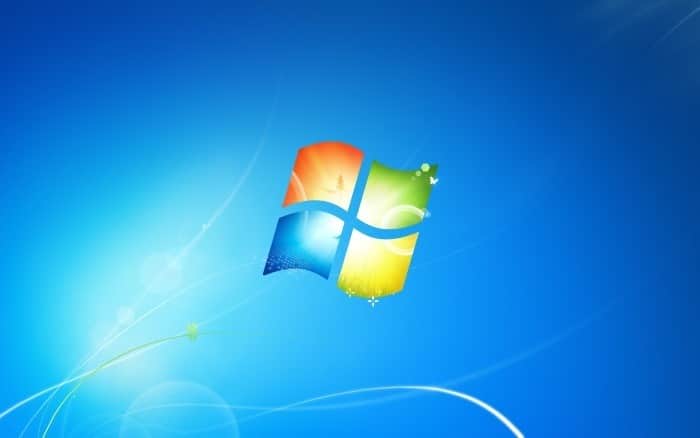 Обои с логотипом Windows 7