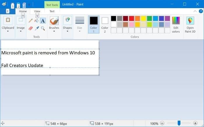 Windows Paint отсутствует в обновлении Windows 10 Fall Creators Update