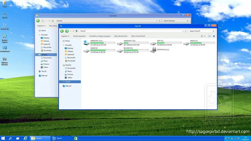 Темы Windows XP для Windows 10