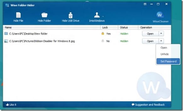 Wise Folder Hider бесплатно
