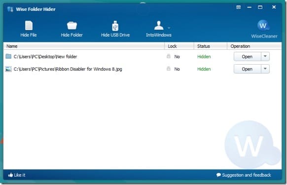 Wise Folder Hider бесплатно