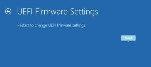 доступ к настройкам UEFI из Windows 10, шаг 8