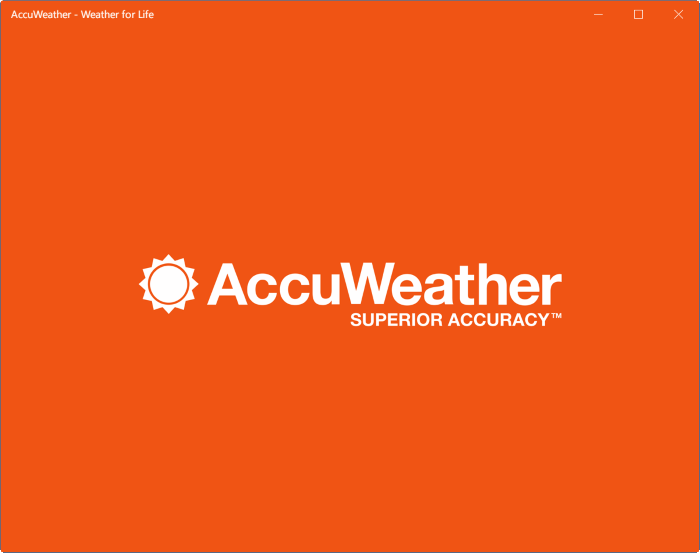 приложение AccuWeather для Windows 10