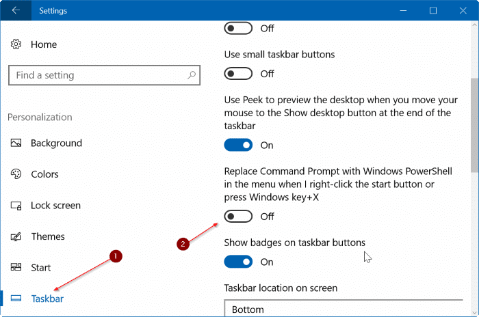 добавить командную строку в меню опытного пользователя Win X Windows 10 pic3