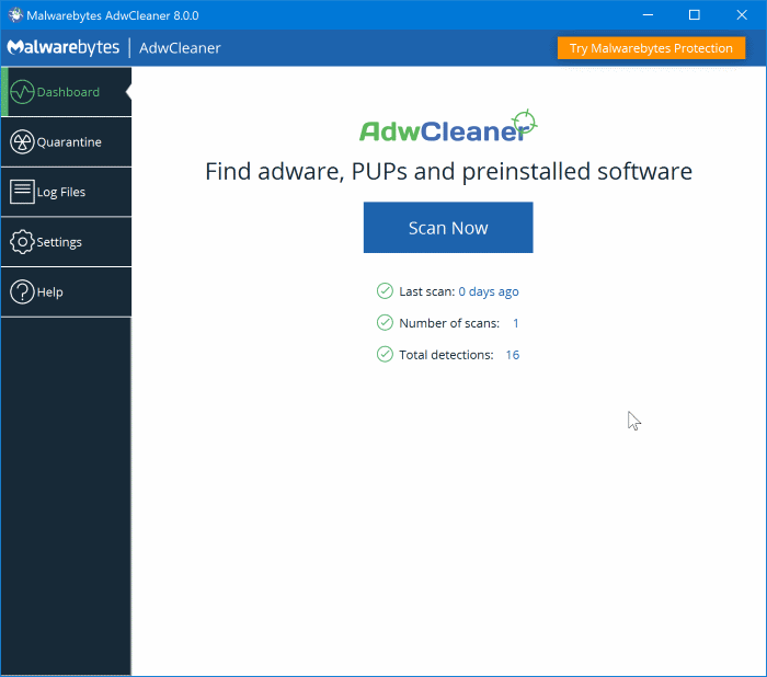 adwcleaner для Windows 10 рис1