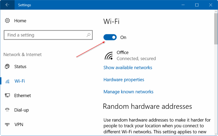 автоматически включить Wi-Fi Windows 10 pic3