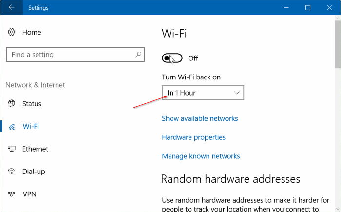 автоматически включать Wi-Fi Windows 10 pic4