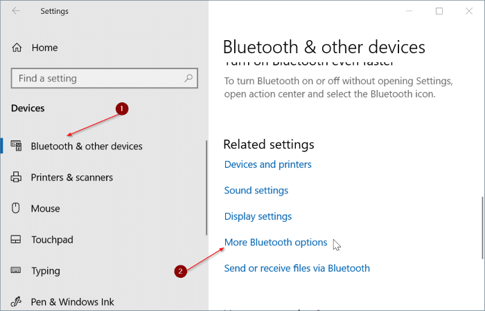 Значок Bluetooth отсутствует на панели задач Windows 10, рис.4