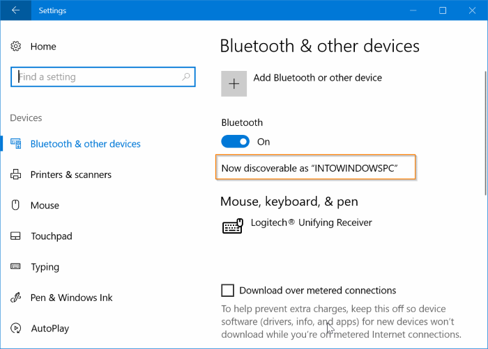 изменить имя Bluetooth в Windows 10 pic01