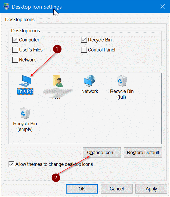 изменить значки на рабочем столе в Windows 10 pic3