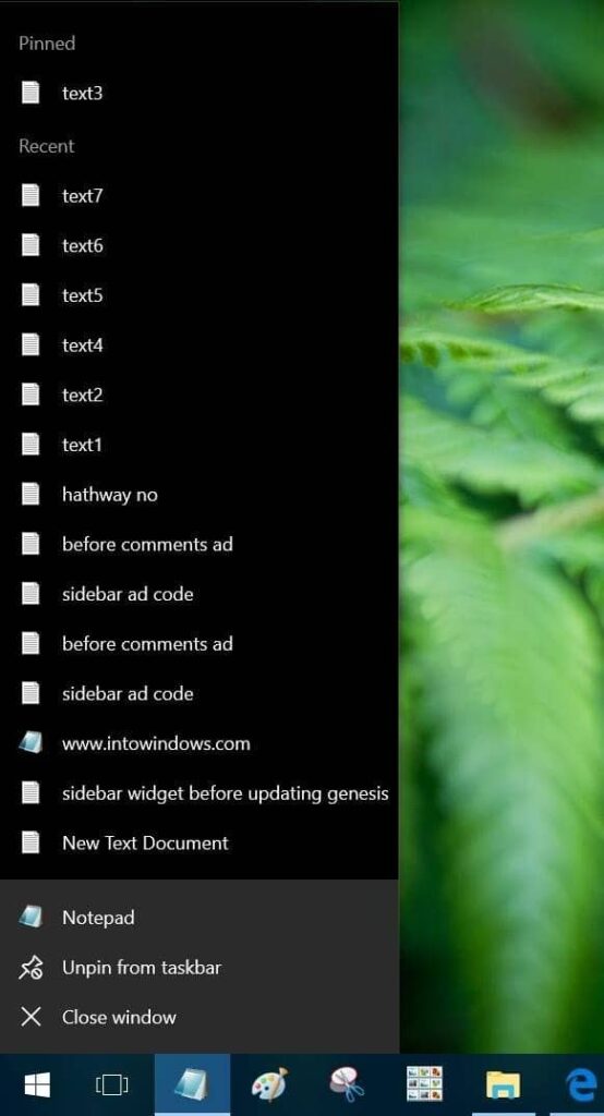 change number of items in taskbar jump lists Windows 10 pic1 thumb