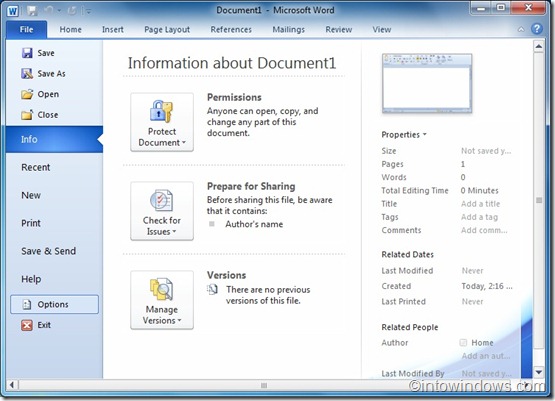 изменить цветовую схему Office 2010 (2)