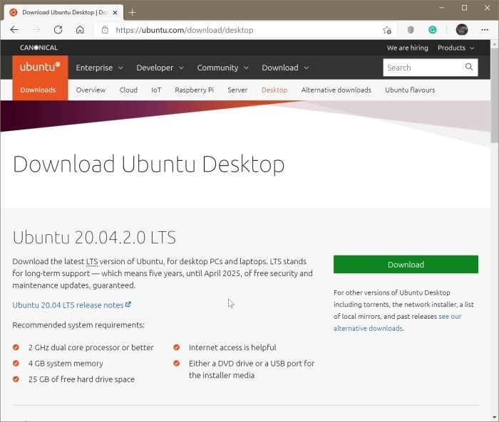 создать Ubuntu Live USB на ПК с Windows 10 pic01