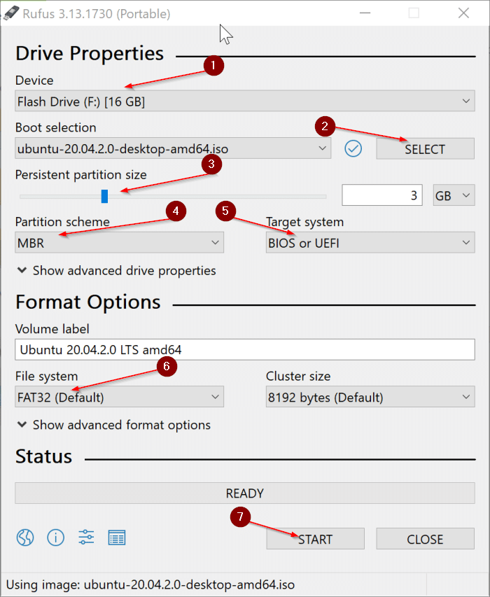 создать Ubuntu Live USB на ПК с Windows 10 рис.1.1