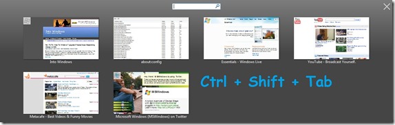 Функция вкладки Ctrl Shift в Firefox 3.6