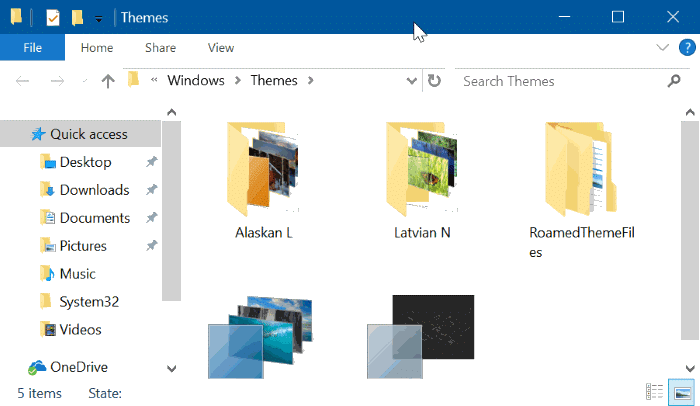 удалить темы в Windows 10 pic6