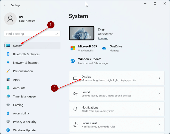 отключить автоматическую яркость экрана в Windows 11 рис.1