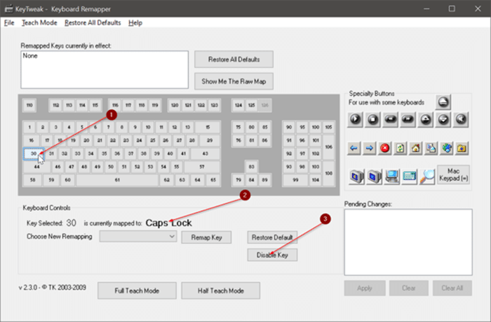 отключить клавишу Capslock в Windows 10 рис.10