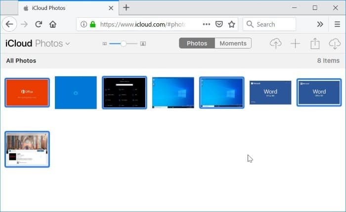 загрузить фотографии из icloud на компьютер с Windows 10 6