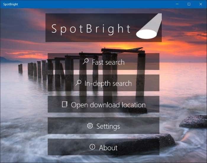 Загрузите изображения экрана блокировки Spotlight в Windows 10, шаг 1