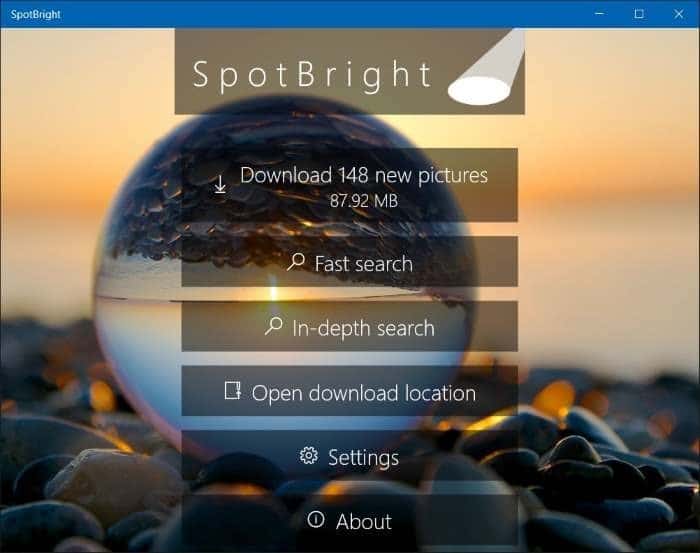 Загрузите изображения экрана блокировки Spotlight в Windows 10, шаг 3