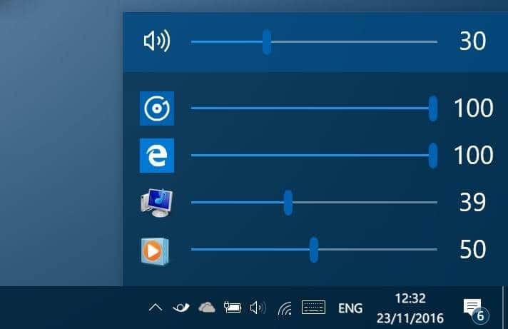 Eartrumpet отрегулировать уровни громкости для приложений в Windows 10