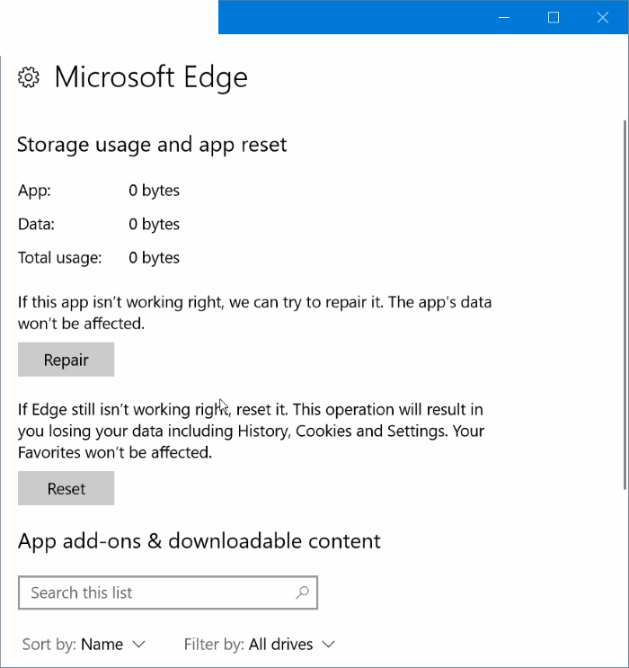 Edge не открывает файлы PDF в Windows 10 pic3