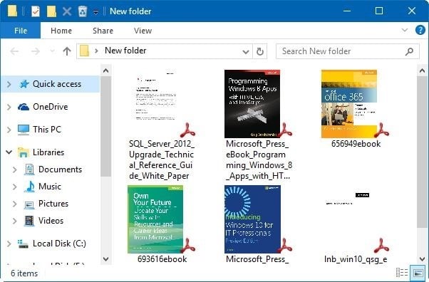 включить предварительный просмотр миниатюр PDF-файлов в проводнике Windows 10 pic3