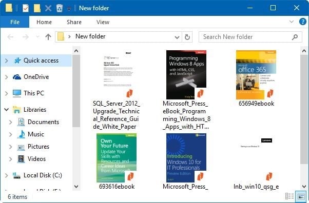 включить предварительный просмотр миниатюр для PDF-файлов в проводнике Windows 10 pic4