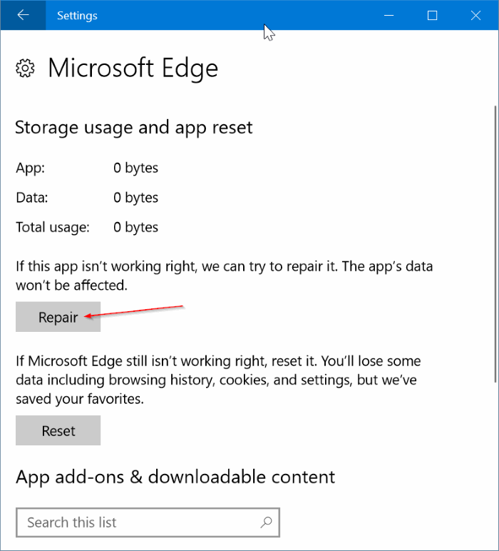 Исправить медленность браузера Edge в Windows 10 pic2