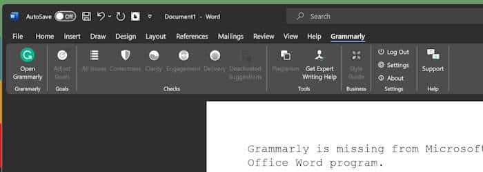 грамматически отсутствует в Office Word рис.1