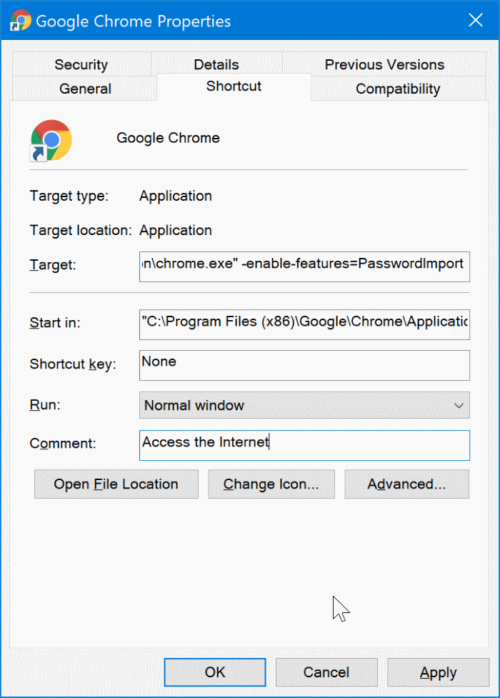 импортировать пароли в Chrome из файла CSV pic12