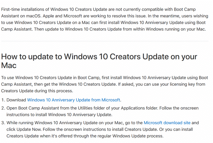 установить обновление для разработчиков Windows 10 на Mac1