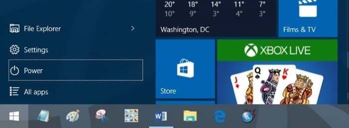 сочетания клавиш для выключения, перезагрузки Windows 10, шаг 6