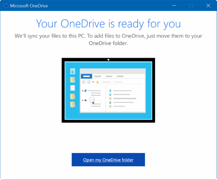 переместить папку onedrive в Windows 10, шаг 18