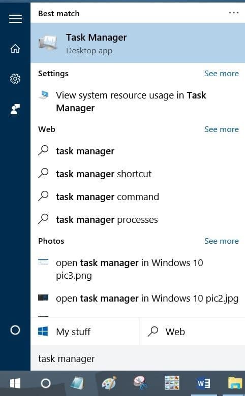 открыть диспетчер задач в Windows 10 pic4