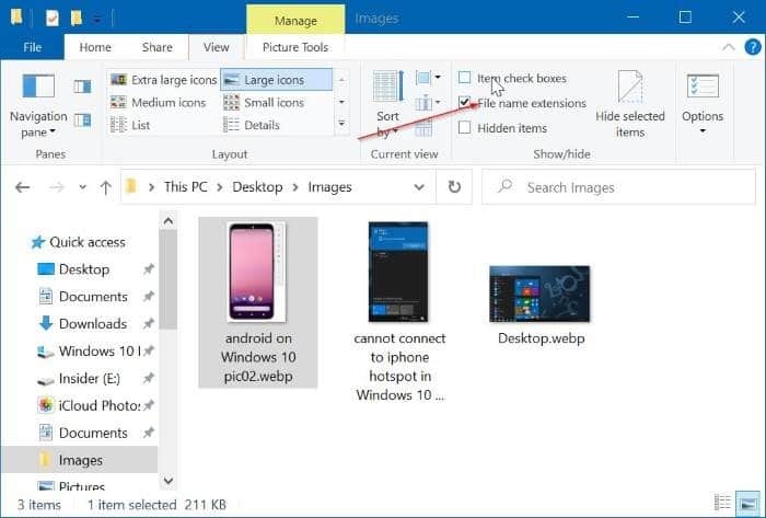 открыть изображения WebP в Windows 10 pic5