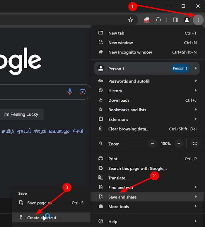 закрепить Google YouTube Gmail на панели задач в Windows pic3