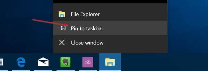 закрепить быстрый доступ к панели задач в Windows 10 рис2