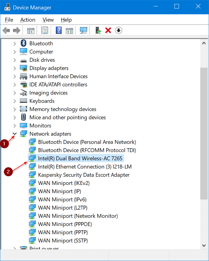 переустановите драйвер WiFi в Windows 10 pic02