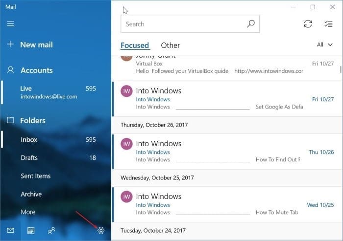 удалить учетную запись электронной почты из приложения «Почта» в Windows 10 pic5