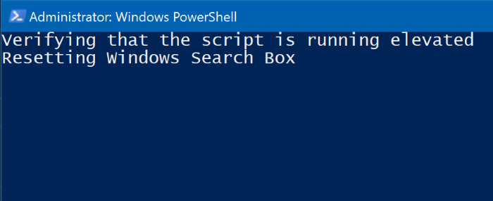 сбросить поиск Windows 10 через powershell pic2