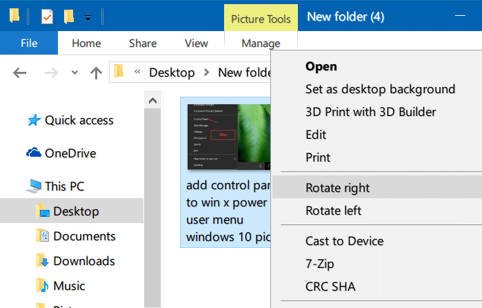 повернуть изображения в проводнике Windows 10 pic3