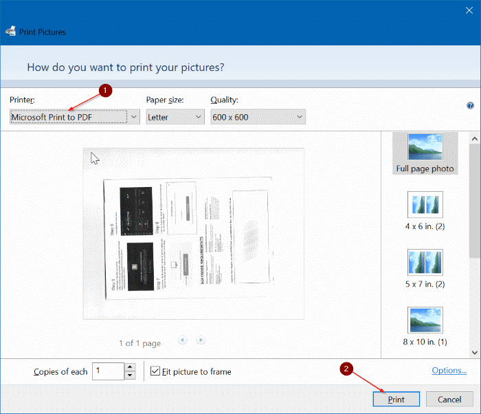 сохранять отсканированные документы и изображения в формате PDF в Windows 10 pic04